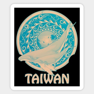 Humpback Whales Shield of Taiwan Magnet